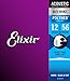 Elixir Strings, Acoustic Guitar Strings, 80/20 Bronze with POLYWEB Coating, Longest-Lasting Warm Tone with Comfortable Feel, 6 String Set, Light/Medium 12-56
