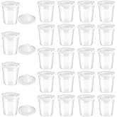 24 Packs No Spill Paint Cups with Lids for Painting Activities Reusable Spill Proof Paint Cups for Home Arts Crafts Supplies