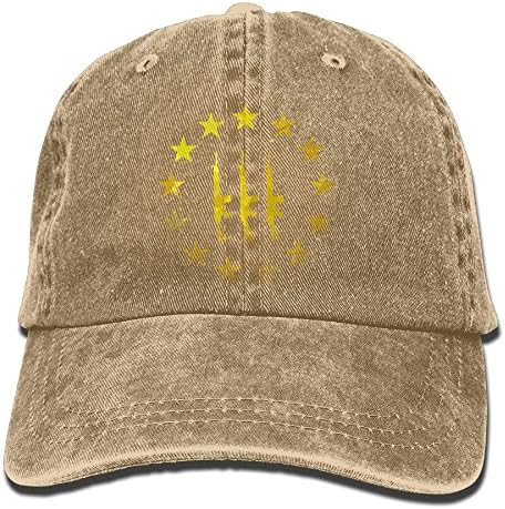 Three Percenters AK47,golden Cotton Classic Vintage Washed Dyed Cotton Twill Low Profile Adjustable Menssporting Hats