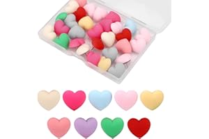 30pcs Matte Heart Push Pins, Bright Colors Resin Decorative Thumb Tacks Reusable Cute Map Pins for Wall Cork Boards Bulletin 