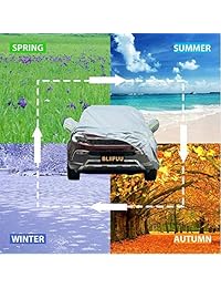 BLIIFUU   Funda para automóvil, protección contra rayos UV, transpirable, interior para todas las estaciones, resistente al agua, al viento, al polvo, a los arañazos, protección UV, compatible con SUV (190'' de largo x 75'' de ancho x 72'' de altura)
