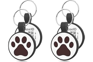 WhoseID QR Code Cat Tag, Modifiable Pet Online Profile Display Page, Multiple Emergency Contact, Silent Silicone Cat Tag, Collar Accessories, Personalized Cat Tag (Small Breeds - 1", Black & Black)