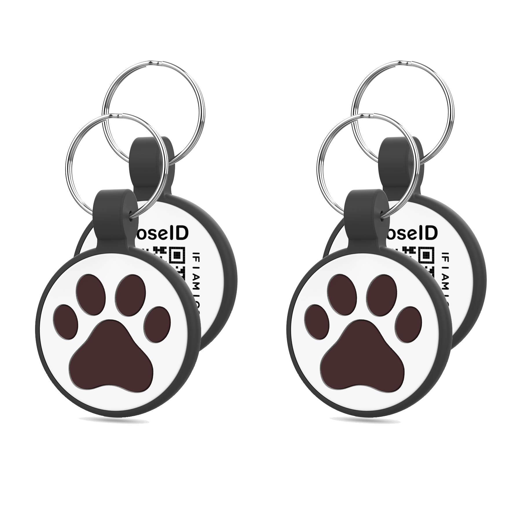 Photo 1 of WhoseID Personalized Dog Tag, Laser Engraving QR Code, Silicone Dog ID Tag, Pet Online Profile, Scan QR Code Send Location, Collar Harness Accessories (Medium to Large Breeds - 1.25", Black & Black)