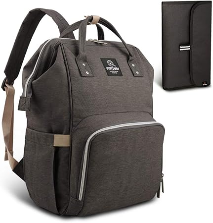 dark grey baby changing bag