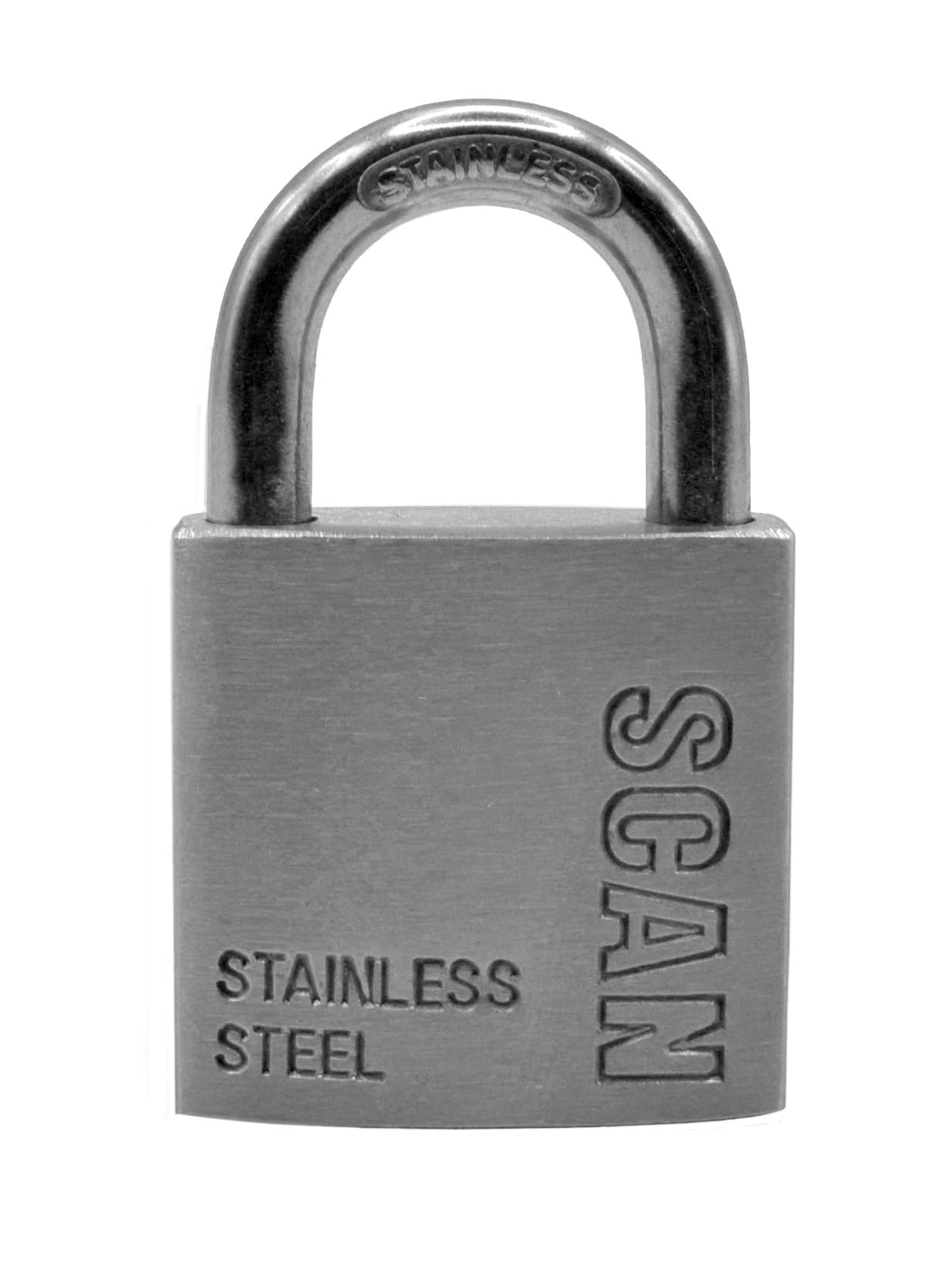 SCAN SCAPLSS32 Stainless Steel Padlock, Silver