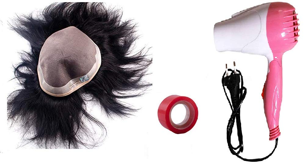 Wizme Usa Base Hair Wig For Men Human Hair Toupee With Free Small