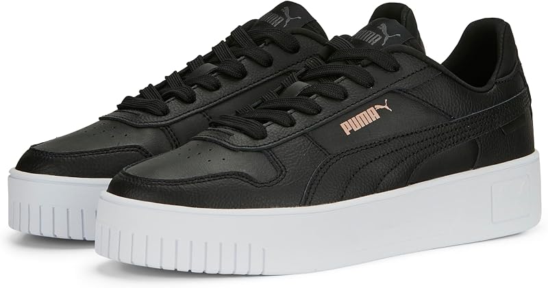 Women Carina Street Scarpe da ginnastica, Black Rose Gold White Metallic, 39 EU