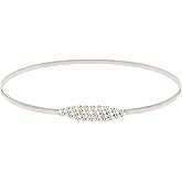 GRACE KARIN Women Skinny Metal Cinch Belt Gold Waistband Elastic Waist Belt CL633