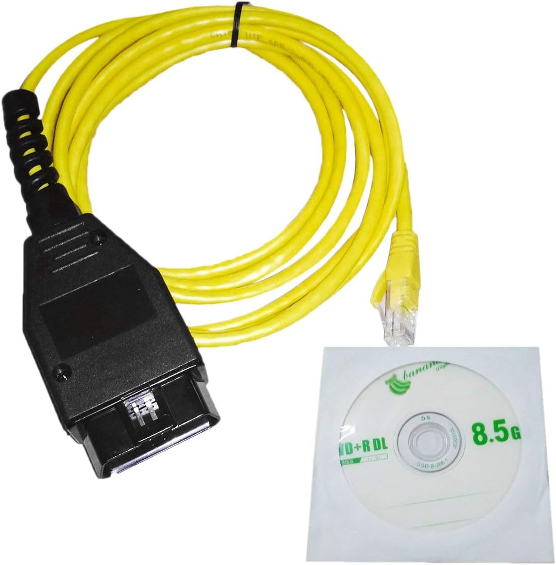 Elviray Ethernet to OBD Interface Cable High Performance E-SYS ICOM Coding F-series For BMW ENET 2M Fault Codes Diagnostic Scanner
