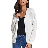 GRACE KARIN Women's Lightweight Cardigan Sweater Button Up Long Sleeve V Neck Sweater Jacket Open Front Casual Knit Shrug