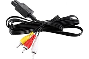 XUMIUZIY AV Composite Cable for N64 Color Coded Connectors Convenient Easy Operation 1.8m for Fans