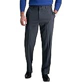 Haggar Men's Cool 18 Pro Classic Fit Flat Front Casual Stretch Performance Golf Pant - Regular and Big & Tall