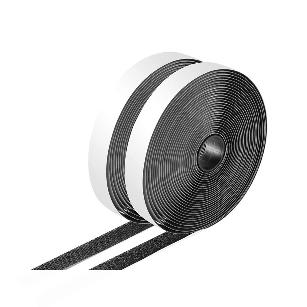 Self Adhesive Hook and Loop Strip Tape,16.4ft Double Sided Sticky Tape with Extra Strong Sticky Glue backside，Heavy Duty Reusable Double Sided Sticky Back Fastening Tape