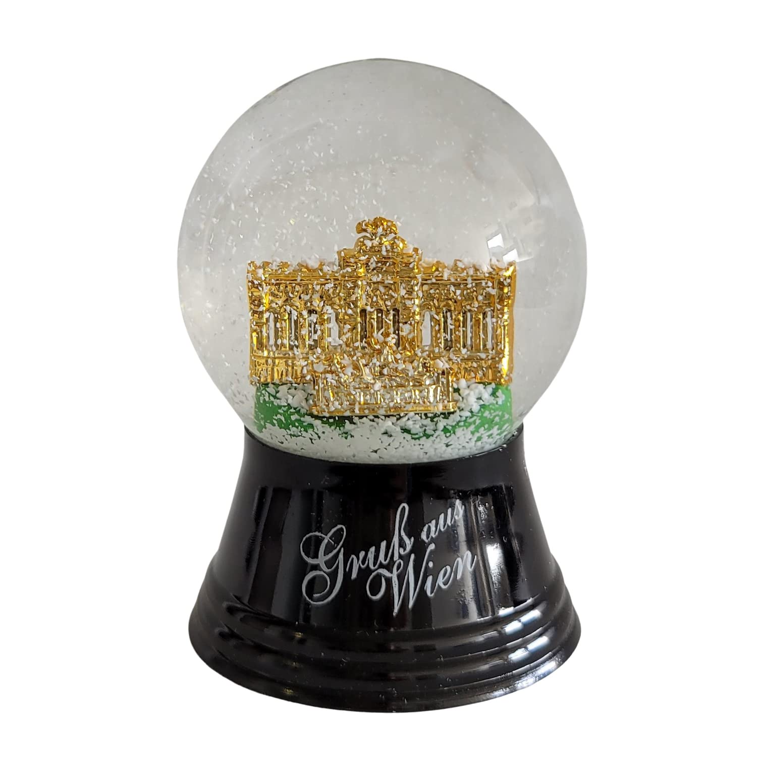 Real Glass Snow Globe - Almost Like Real Snow, Vienna Gloriette Design, 4 cm — image 1