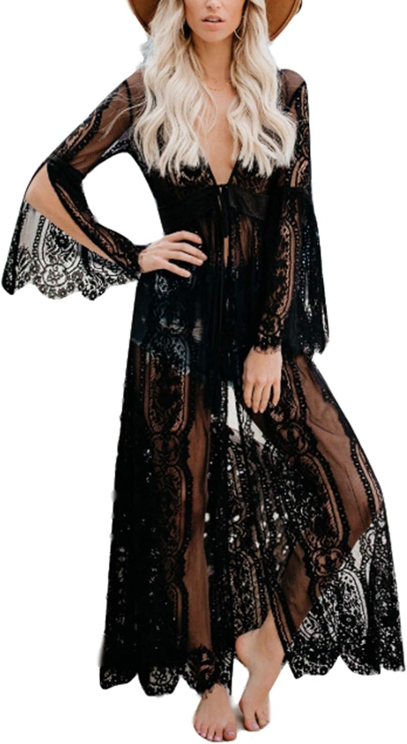 black dress with kimono cardigan