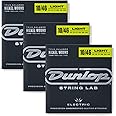 Briskdrop Dunlop DEN1046 Electric-Nickel Medium Strings (6/Set 10-46), 3 Pack (den1046-3pk)