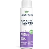 Wondercide - Flea &amp; Tick Shampoo for Dogs and Cats - Rosemary - 12 Fl oz | Flea and Tick Treatment with Natural Essential Oils - for Pets Over 4 Months - Powered by Plants