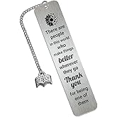 Bookmarks for Women Book Lovers, Thank You for Being One of Them Metal Bookmark Gifts for Teacher Friend Back to School Book Marks for Reading Men