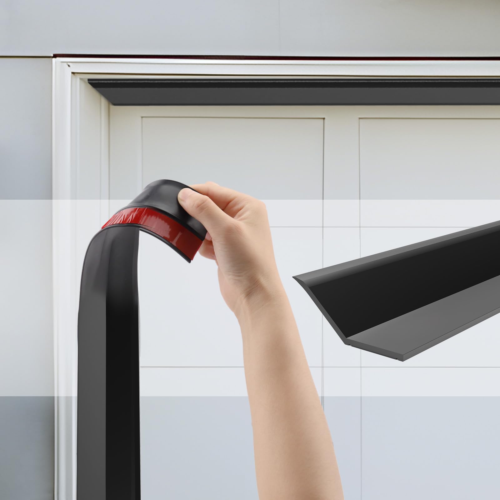 Photo 1 of Garage Door Seal Top and Sides - 36 Ft Garage Door Weather Stripping Side Seal, Heavy Duty Weatherproof TPE, Insulates, Prevents Drafts, Easy Installation for Homeowners and DIYers
