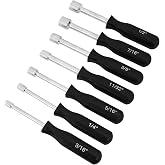 Performance Tool 1910 7-Piece SAE Hex Nut Driver Set | Six-inch long drivers. Includes sizes 3/16 to 1/2 in. Chrome-plated alloy steel shafts. Non-slip molded grips