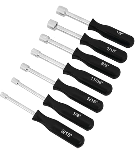 Performance Tool 1910 SAEナットドライバー7点セット Amazon.com: Performance Tool 1910 7-Piece SAE Nut Driver Set for