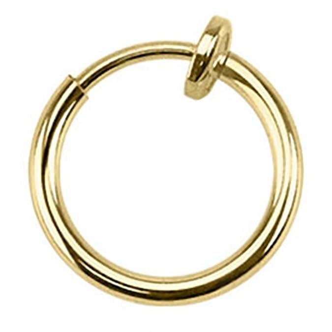 Autiga Nasenring Fake Nasenpiercing Septum Clicker Piercing Helix Titan plattiert