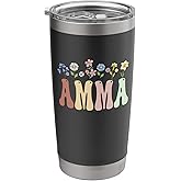 Amma Gifts Women Wildflower Floral Design Amma Stainless Steel Insulated Tumbler