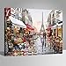 Tonzom Wooden Framed Paint By Number Kits Diy Canvas Oil Painting for Kids, Students, Adults Beginner – Romantic Paris Street 16x20 inch with Brushes and Acrylic Pigment