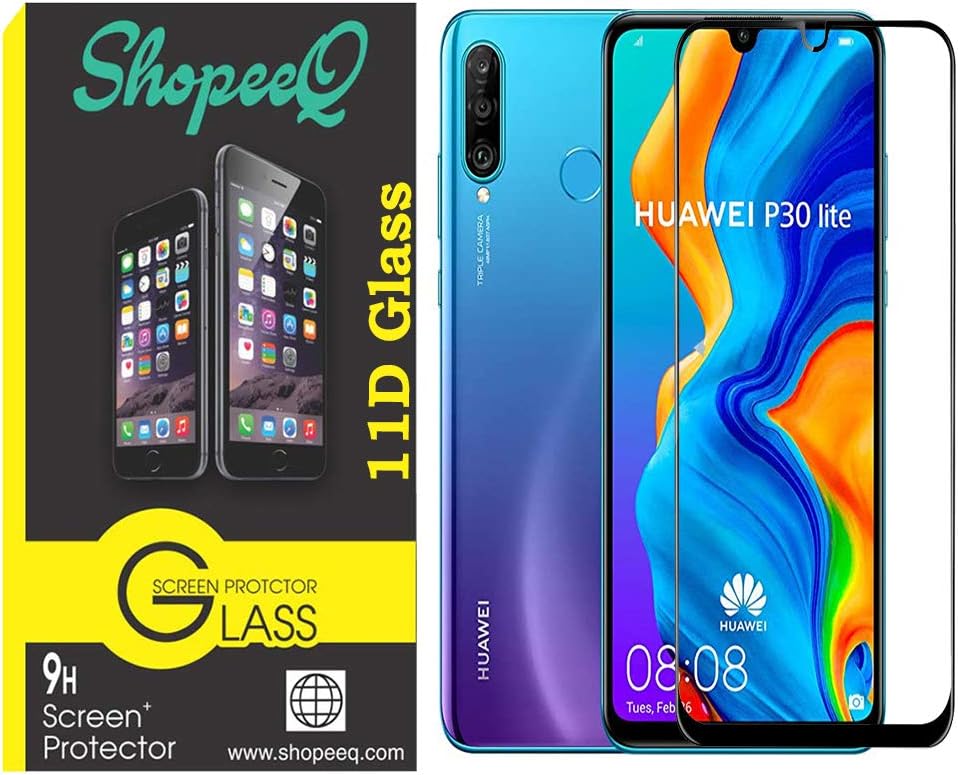 shopeeq tempered glass for huawei p30 lite full edge to edge screen protector edge to edge full screen coverage transparent