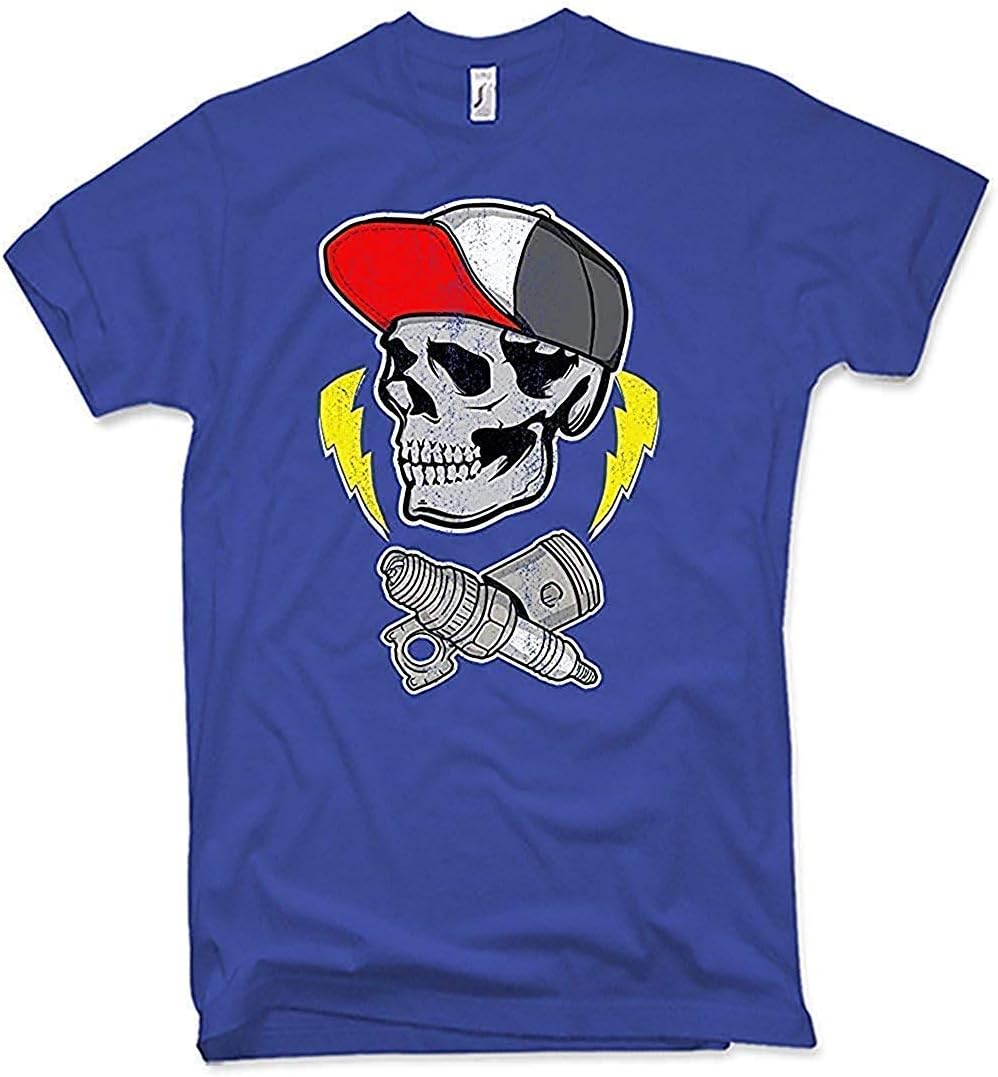 Skull Cap T-Shirt, Fitness, Screwdrivers, Hot Rod, Biker, S - XXL