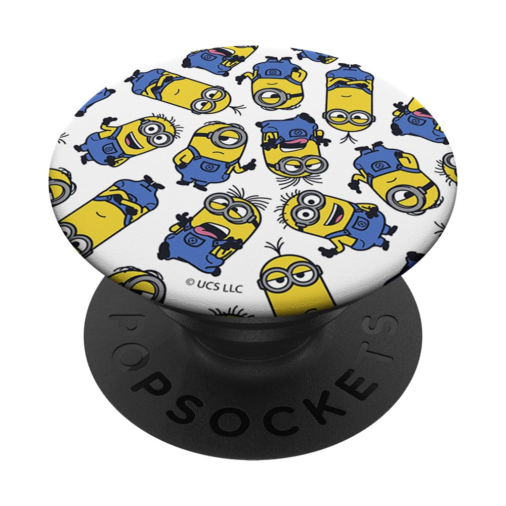 Despicable Me Minions Group Shot Minion Pattern PopSockets Adhesive PopGrip