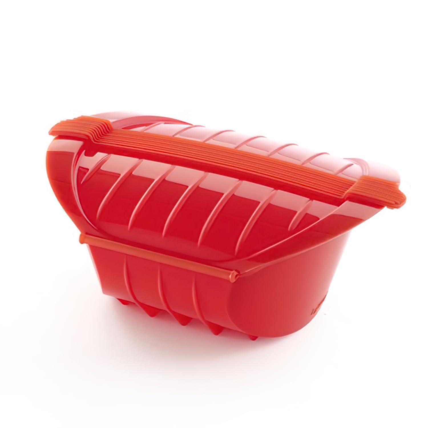 Lékué - Deep Microwave Steam Cooker 3-4 p. silicone Red
