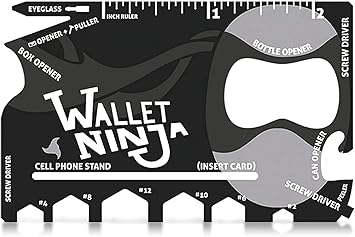 Wallet Ninja 18 in 1 Multi-purpose Credit Card Size Pocket Tool