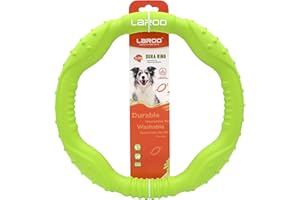 LaRoo Dog Toys for Aggressive Chewers,Floatable Dog Flying Disc,Sizes Dog Tug Toy,Interactive and Tug of War Dog Toy,Funny Teething Toys