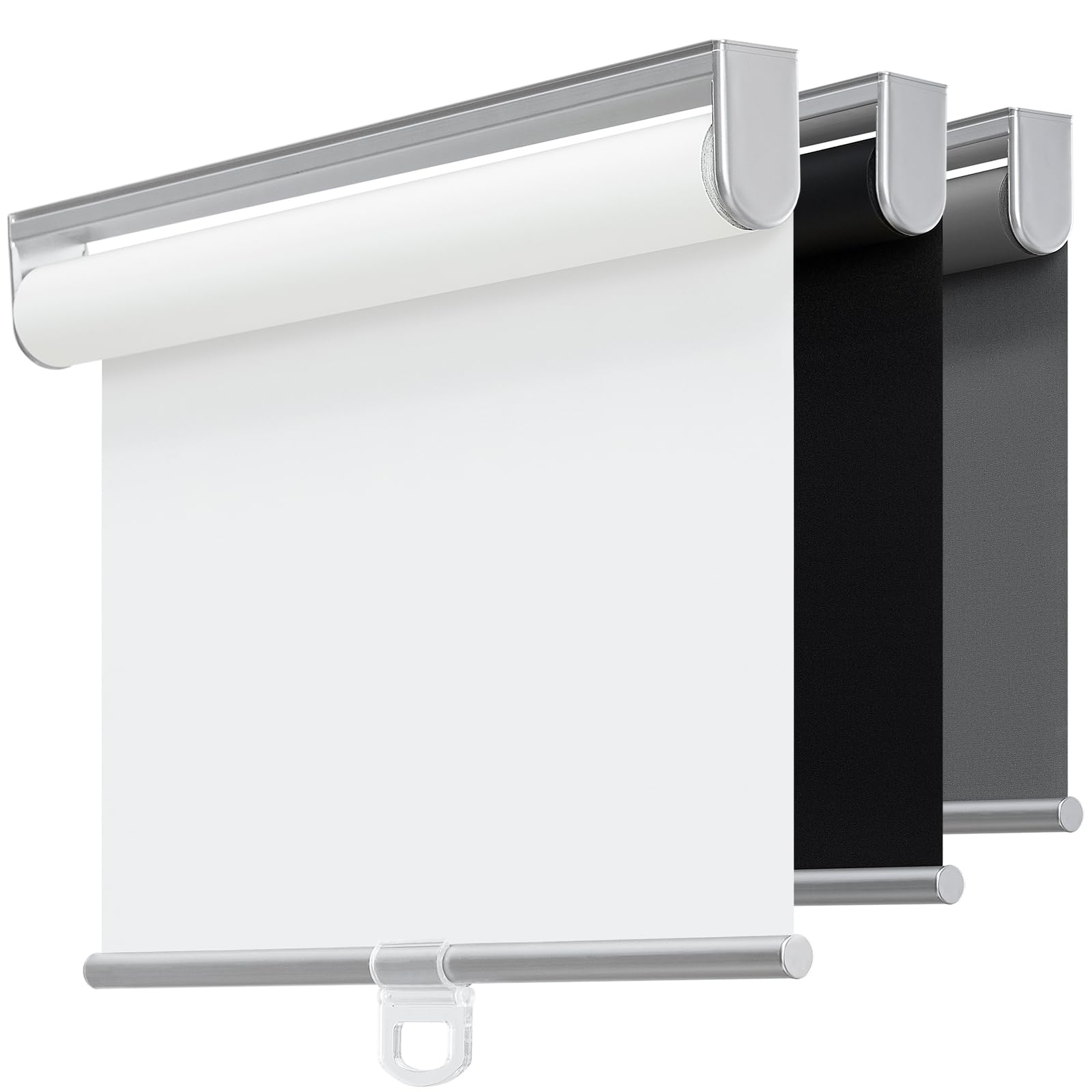 Photo 1 of ** SIMILAR** TOVALOR Cordless 100% Blackout Roller Shades for Windows,UV Protection Pull Down Shades,Room Darkening Door Blinds Thermal Insulated Fabric for Home Office and Bedroom(14" W x 72" H,White)