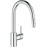 GROHE 32665003 Concetto Pull-Down Kitchen Faucet with Sprayer, 1.75 GPM, Chrome