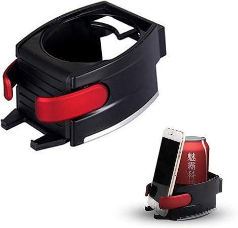 Amazon 車用 ドリンクホルダー 車載 スマホホルダー ドリンクホルダー スマートフォン スマホスタンド付き クリップ3種付き エアコン取付け ペットボトル カー用品 アクセサリー 運転席 助手席 兼用 ドリンクホルダー 車 バイク