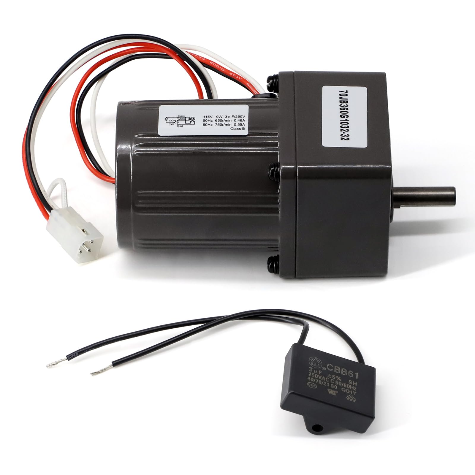 Photo 1 of Criditpid Auger Motor Replacement for ComfortBilt HP22, HP22I, HP22N, HP21, HP50, HP50GC, HP61 Pellet Stove, Linix YL70-15-8-01 Motor.