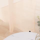 Deconovo Peach Semi Sheer Eyelet Curtains 140x180 cm 2 Pieces view 4