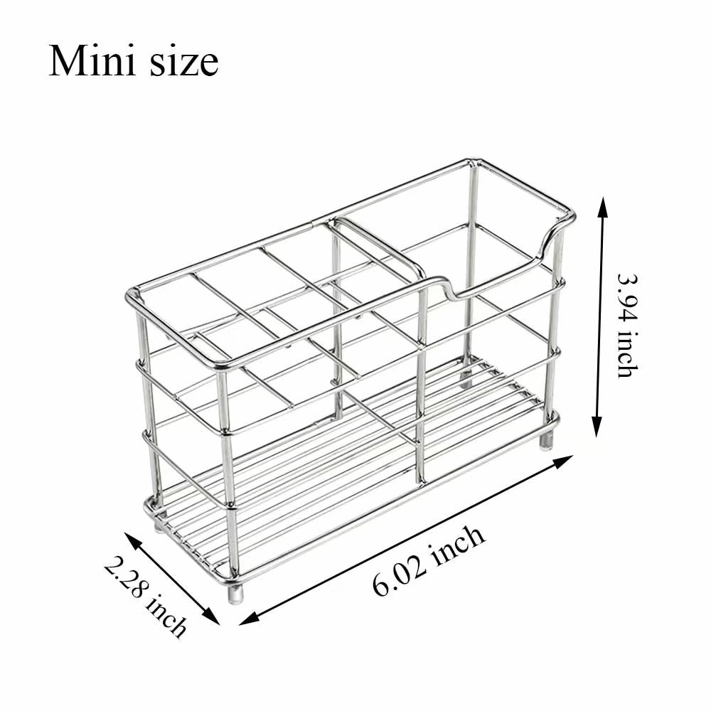 BeGrit Toothbrush Holder Stand Stainless Steel Toothpaste Organizer for Bathroom Vanity Countertops