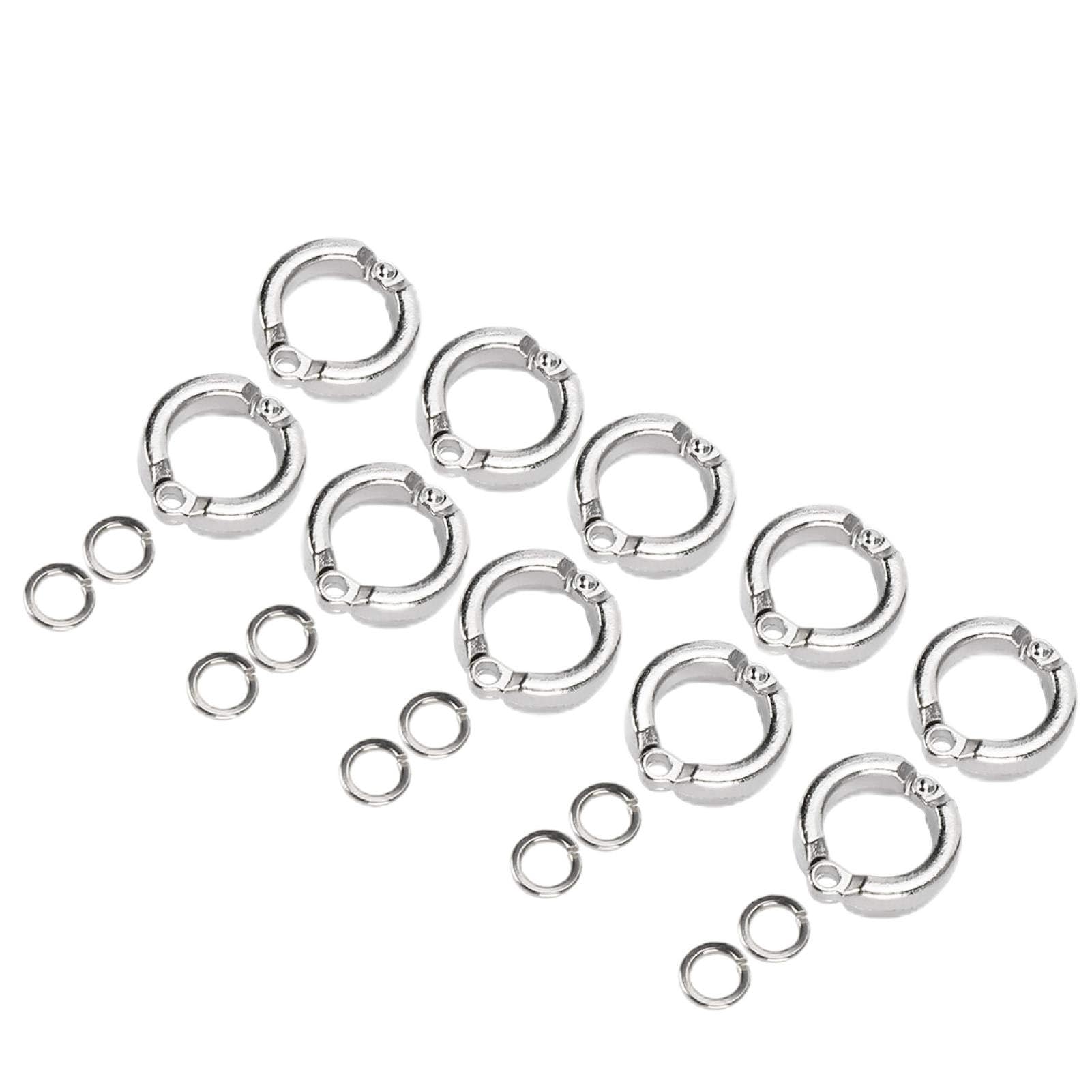 10Pcs Bird Foot Rings Metal Parrot Leg Ring Outdoor Fly Training Activity Opening Clip Accessories for Small Medium Large Birds Training(#8) — image 1