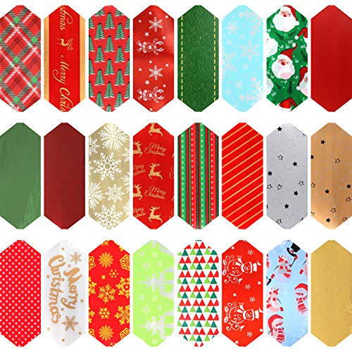 3 otters Christmas Bows, 24PCS Christmas Pull Bows 6.2inch Gift Ribbon Pull Bows, Wrapping Accessory for Xmas Present