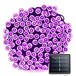 Vmanoo Solar Christmas Lights 72ft 22m 200 LED 8 Modes Solar Fairy String Lights for Outdoor, Gardens, Homes, Wedding, Christmas Party, Waterproof (Purple)