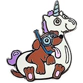 Kolorspun Pool Dog Enamel Lapel Pin