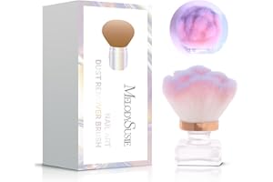 MelodySusie Nail Art Dusting Brush,Dust Collector Brush, Blush Brush, Boose Powder Brush,Makeup Brushes Acrylic Nail Tools, Pink-purple