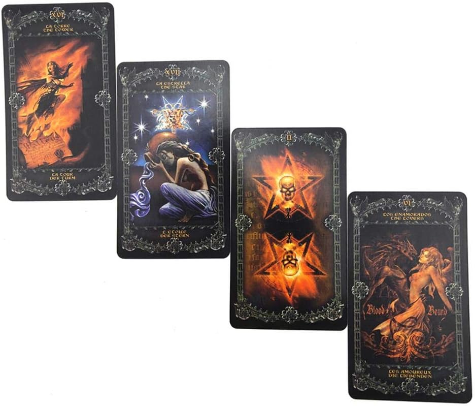 Yestter 78PCS Party And Household Use Tarot Cards, Arcana Tarot Card Set Card Game Gifts Platform Fantasy Gothic Tarot Cards For Alchemie 1977 England