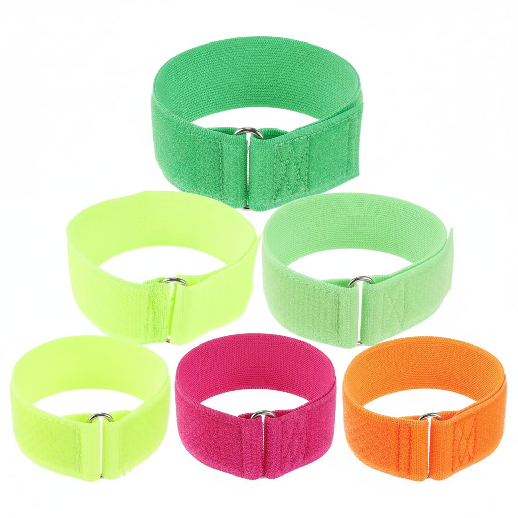 3 Legged Race Bands Pack Nylon Elastic Tie for Outdoor Birthday Party Field Day Carnival Relay Game 3-Legged Straps Backyard Fun 6pcs Kids Adults Three Family Games Kids Colorful Rope Adhesives