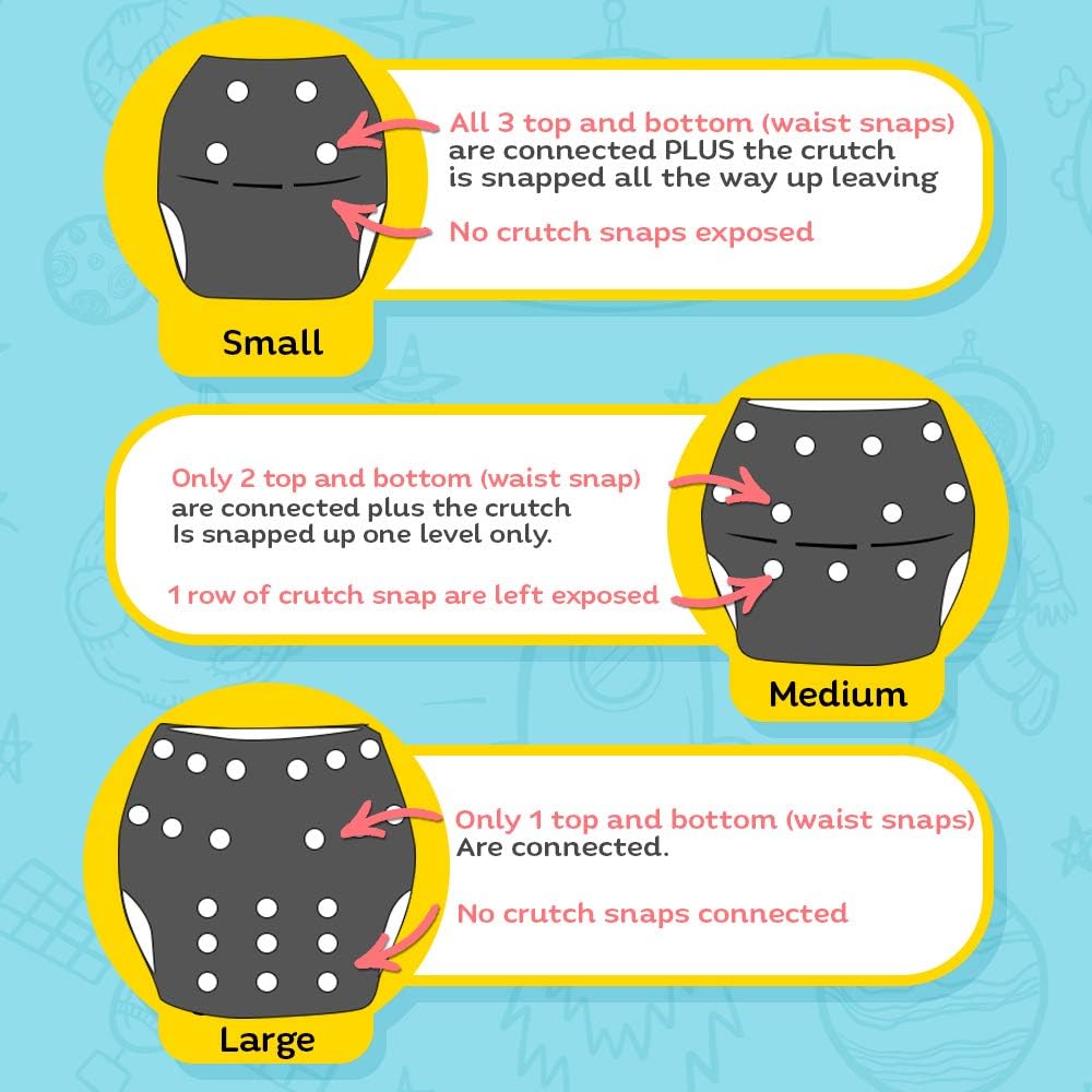 Reusable Swim Diaper and Wetbag Set by Will & Fox | Adjustable Snaps for Babies: Clothing