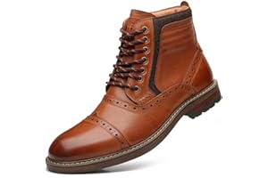 Arkbird Mens Chelsea Boots, Stylish and Comfort Leather Chukka Ankle Boots with Zipper