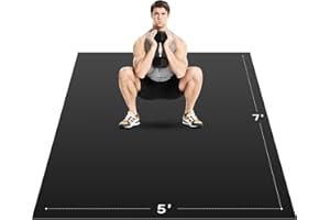 Cybstrax Extra Large Exercise Mat, 10’ x 6'/ 8’ x 6’/ 7’ x 5’/ 6’ x 4’- 7MM Thick Workout Mat for Home Gym, High-Density Gym Mat for Home Gym Floor, Non Slip Large Yoga Mat